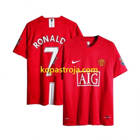 Billiga Fotbollströjor Manchester United Cristiano Ronaldo 7 Champion League 2007 Retro Hemma tröja Kortärmad